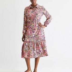 St John's Bay Long Sleeve Midi Dress